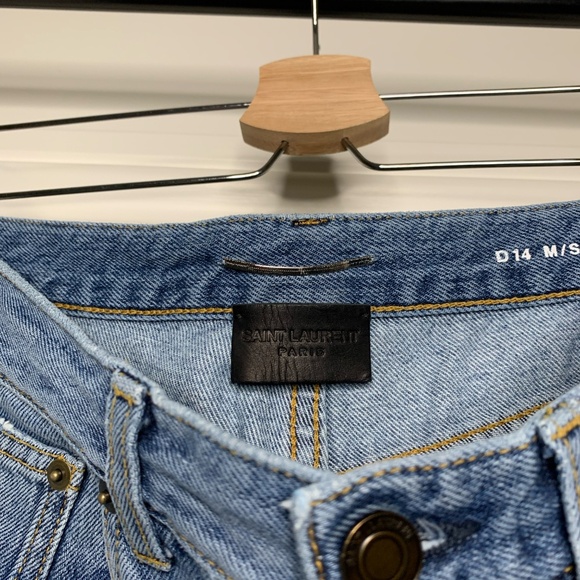 Saint Laurent Blue Denim Pants - Picture 5 of 8